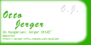 otto jerger business card